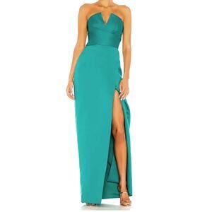 NWT Jay Godfrey 109604 Strapless Structured Dress, Size 12, Dark Teal, 324$